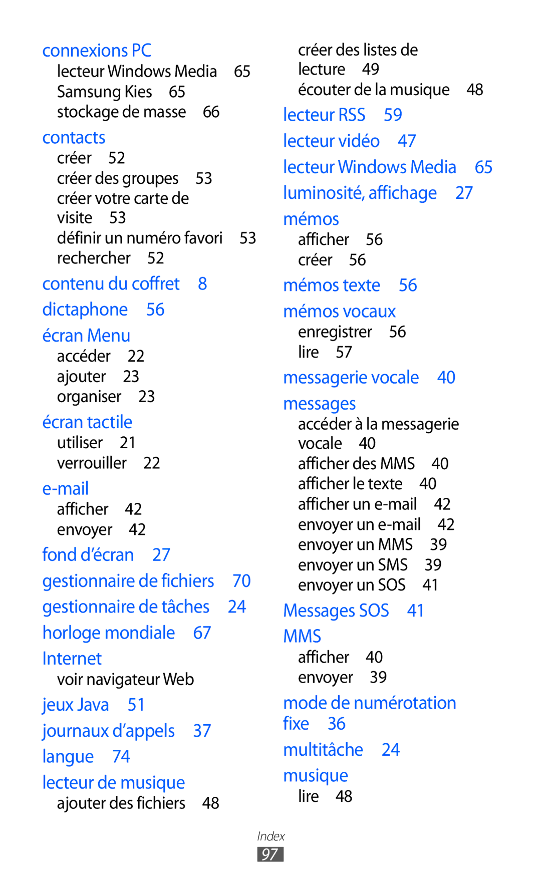 Samsung GT-C6712LKABGL manual Enregistrer 56 lire , Lire  